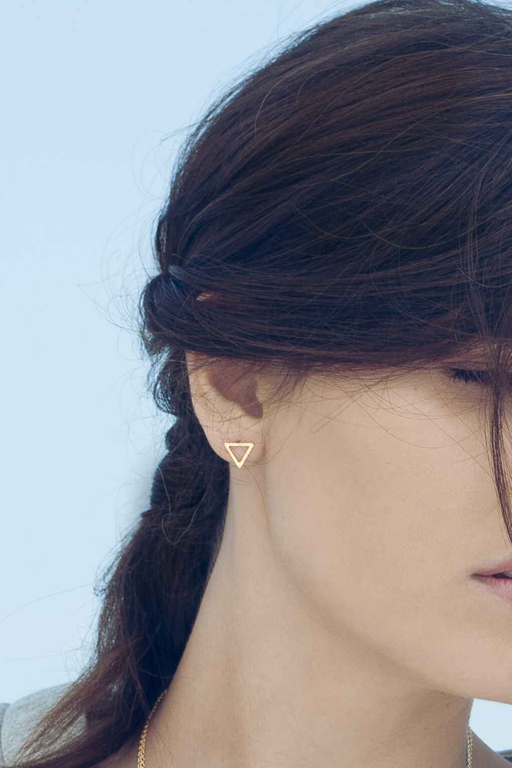 398112-Hollow Triangle Post Earrings-1