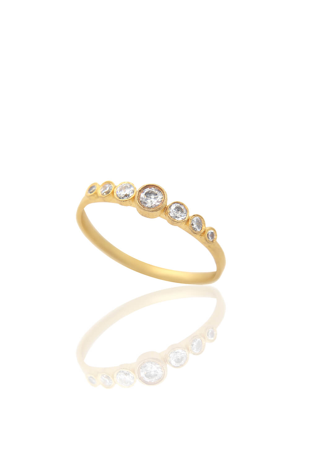 901514-14k Gold Seven Stone Diamond Ring-7