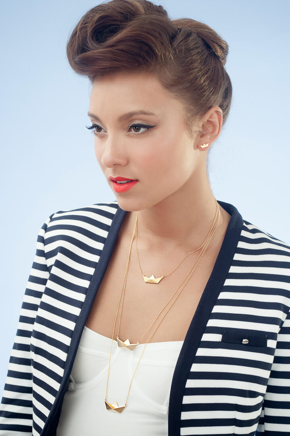 116112-Long Paper Boat Necklace -7