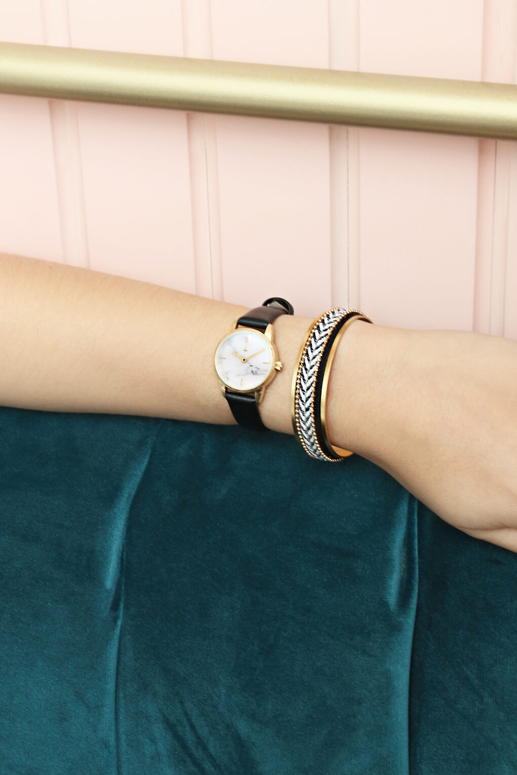 black marble and gold 25mm