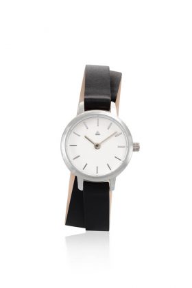 22 mm silver watch in white