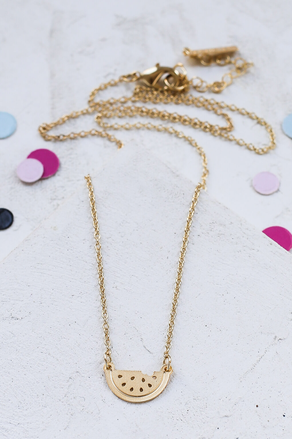 tiny watermelon necklace-2