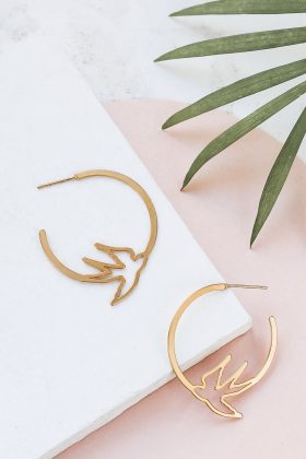 Swallow Hoop Earrings