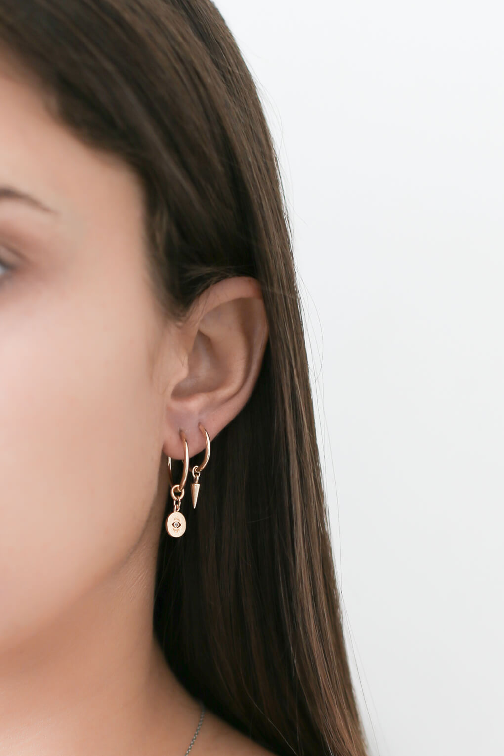 0344752-Scott Hoop Earrings with Three Pendants Set-9