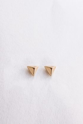 Solid Gold Small Gig Post Earrings
